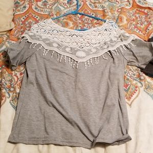 L Lace Top Top